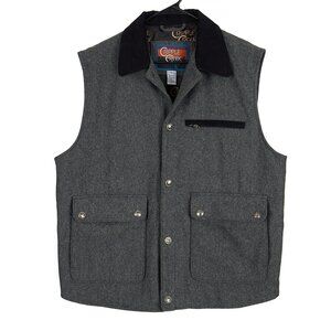 Cripple Creek Wool Blend Quilt-Lined Bull Rider Embroidered Vest Men's XXL